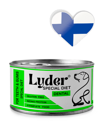 Kotimainen Lyder Dental koiranruoka.