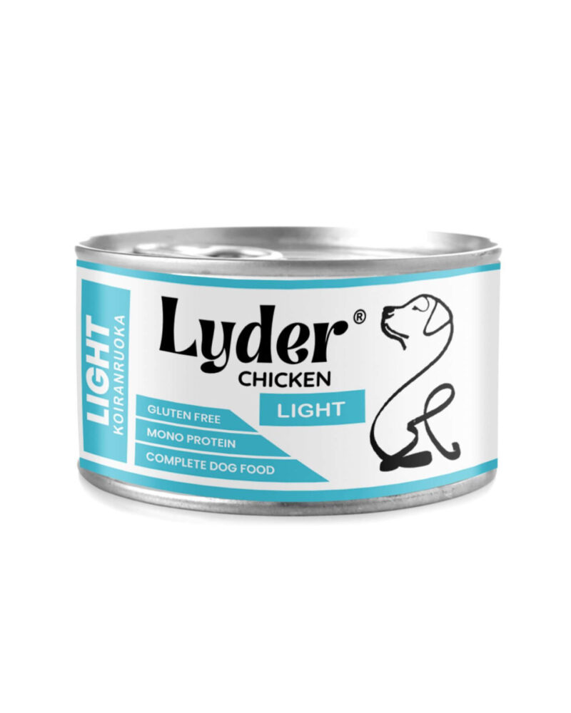 Lyder Light - kotimainen, vähärasvainen koiran märkäruoka