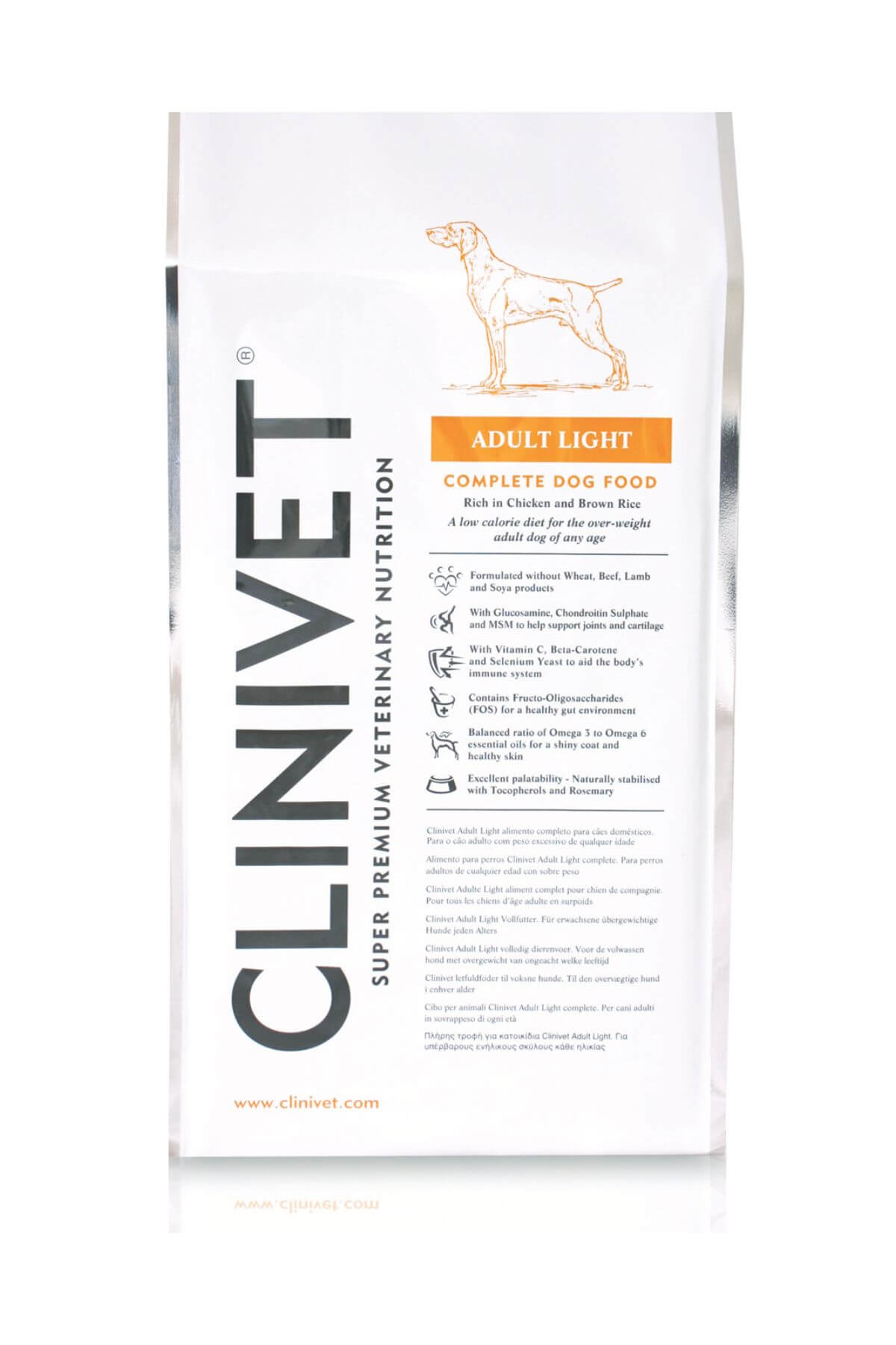 Clinivet Adult Light - Erittäin vähärasvainen koiranruoka.