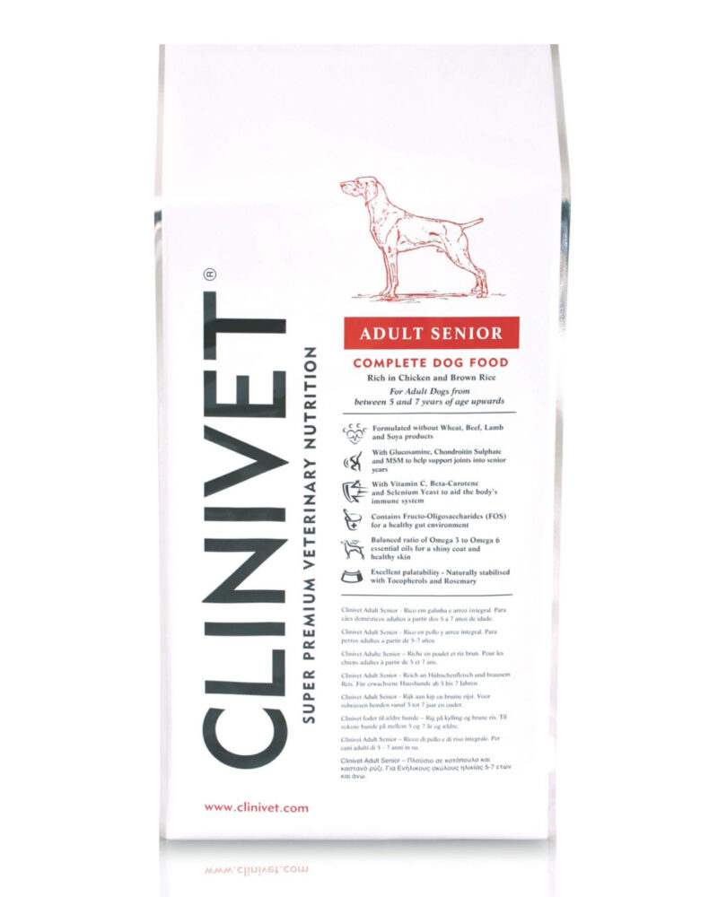Clinivet Adult Senior -Hyvä vehnätön senioriruoka koiralle